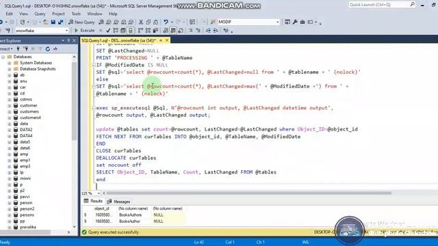 how to create stored procedure for count records in tables смотреть онлайн