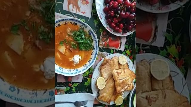 ФИЛЕ ЧЕРНОМОРСКОГО СОМОНА ОБЖАРЕННАЯ С МУКОЙ КУКУРУЗНОЙ,РАССОЛЬНИК СО СМЕТАНОЮ,!С РЫБНЫМ ДНЕМ ВАС!