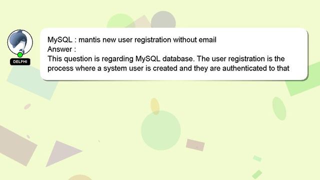 MySQL : mantis new user registration without email смотреть онлайн