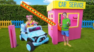 Приключения Дианы и Ромы в автосервисе!