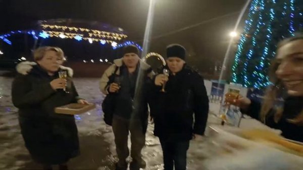 Встреча Нового года у городской елки. Клинцы