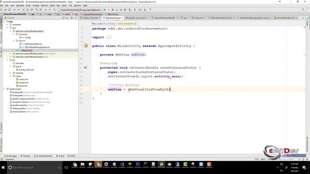 Android Studio Tutorial - Firebase Messaging with WebView смотреть онлайн