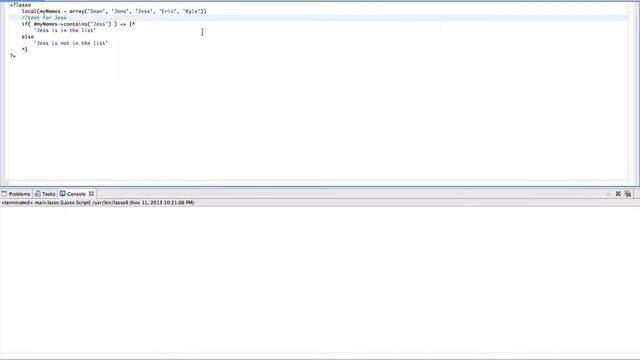 Lasso Programming: [array→contains] смотреть онлайн