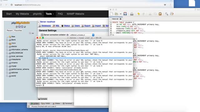 MySQL - Command Line - Importing from .sql file (Mac OS X) смотреть онлайн
