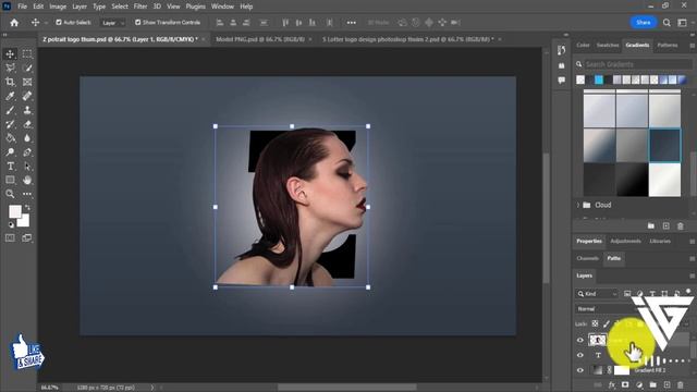 Letter (Z) Portrait Design Tutorial in Adobe Photoshop 2023 Tutorial for beginners With Inaa Graphi смотреть онлайн