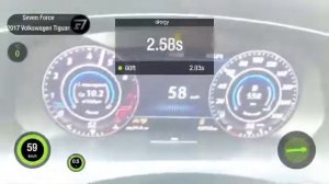 Разгон 0-100 км/ч VW Tiguan 2.0 TSI CZPA. Замеры ПОСЛЕ  Stage 1