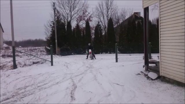 Custom izh cross bike winter run (кастом иж зимнее тест-драйв) смотреть онлайн