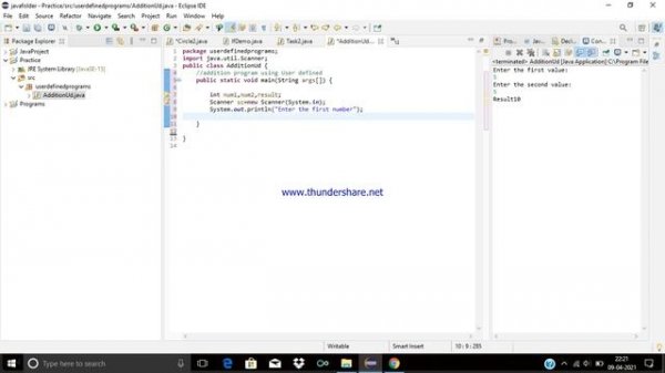 Addition Program in Java Eclipse | | Java