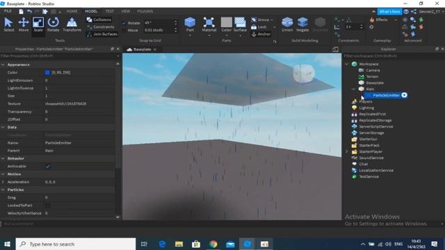 How to make it Rain in Roblox Studio! смотреть онлайн