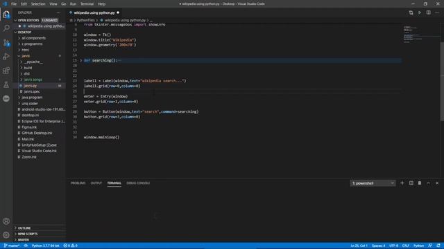Wikipedia search GUI with user interface in Python | in TELUGU | UNQ CODER смотреть онлайн