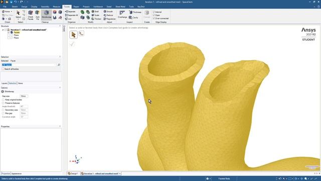 ANSYS SpaceClaim 2021 STL convert to Geometry смотреть онлайн