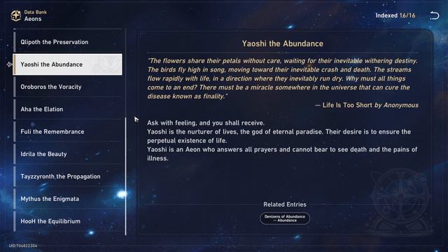 Honkai: Star Rail | Reading | Data Bank: Aeons смотреть онлайн