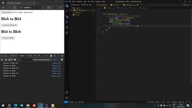 Convertir archivo (blob) a base64 y viceversa con JavaScript puro pt1 смотреть онлайн