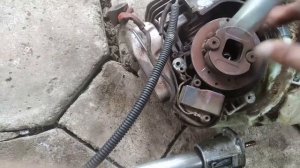 Husqvarna trimmer, clutch spring replacement, замена пружины сцепления.