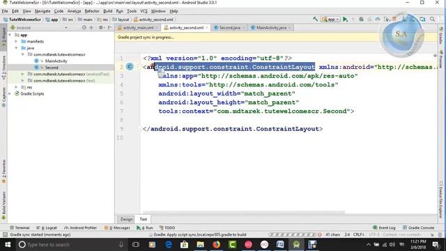 Bangla Tutorial How to Create Welcome Screen (Splash Screen) in Android Studio part 9 смотреть онлайн