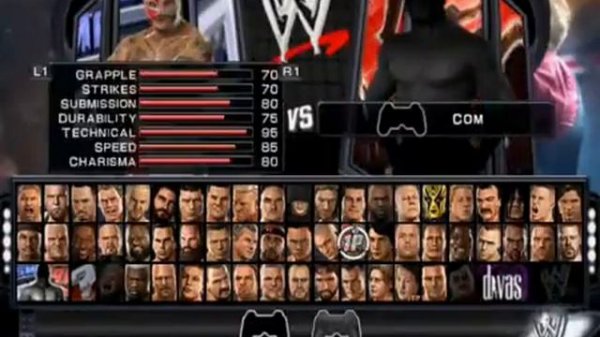 WWE SMACKDOWN VS RAW 2011 PS2 ALL CHARACTERS AND FINISHERS.
