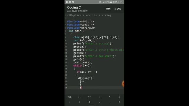 How to Replace Word in a String using c Programming | Learning c Programming | By #CodingC смотреть онлайн