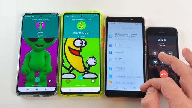 Fake Calls Samsung A52 & Xiaomi RN11 & Tecno POP3 vs iPhone 5 (Android 10,11,12 & iOS) Incoming Cal смотреть онлайн