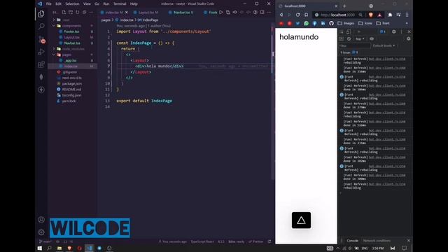Crea componente Layout con NextJS en español | #WilCODE смотреть онлайн