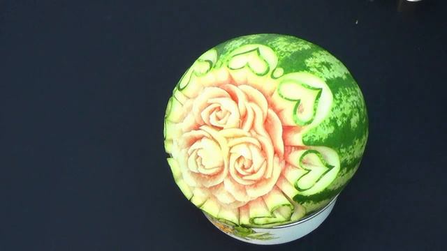 #74 Watermelon with love - fruit carving class / Arbuz rzeźbiony z miłością - kurs carvingu смотреть онлайн