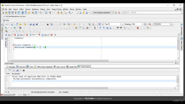 Comments in PLSQL - Types of Comments - PLSQL in Depth A Comprehensive Guide смотреть онлайн