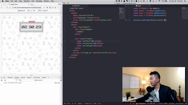 Learn to Code a Digital Clock with Html, Css, and Javascript (PART 2) смотреть онлайн