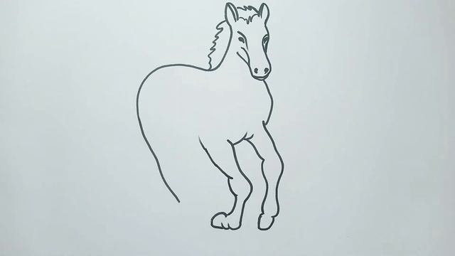 How To Draw A HORSE Running | Easy Drawing Tutorial смотреть онлайн