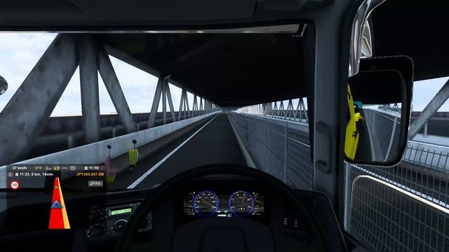 【ETS2】スパグレ低床16輪トレーラー　この顔が好きだ！　幅広トレーラー狭い客先で四苦八苦　大黒ふ頭→横浜