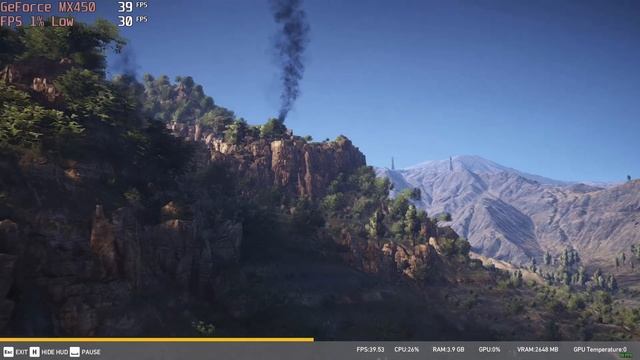 ? NVIDIA GeForce MX450 (GDDR6, 25W) - TC: Ghost Recon Wildlands gameplay benchmarks (1080p) смотреть онлайн