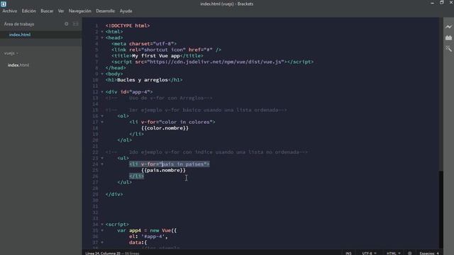 4 - Vue.JS desde cero - Bucle For y operaciones con arreglos смотреть онлайн