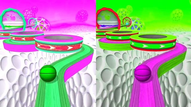 Funny portal run challenge in going balls game - playing with basketball ? - reverse VS normal play смотреть онлайн