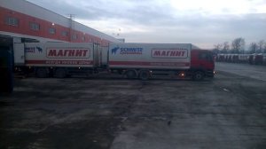 Постановка на ворота автопоезда со сквозной загрузкой. Тандер. Магнит. Сельта.