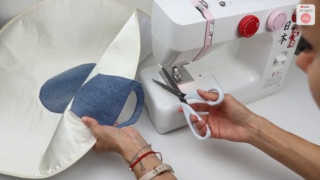 DIY Jeans Reuse into a Bucket Bag + Free PDF ♥ ASMR Sewing Sounds Relax Video смотреть онлайн