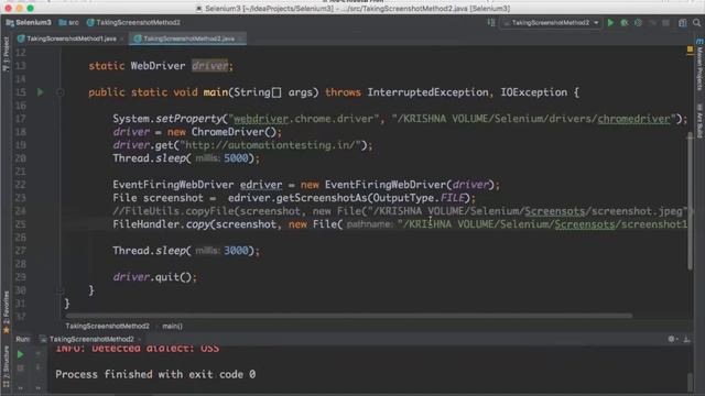 How to Take Screenshot in Selenium WebDriver Method - 2 (Using new FileHandler Class) смотреть онлайн