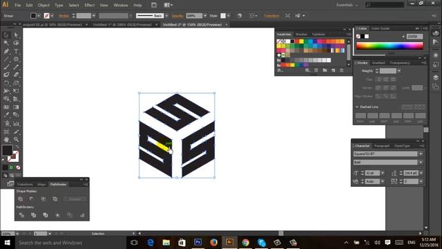 3d Cube Logo design tutorial | Adobe Illustrator tutorial смотреть онлайн