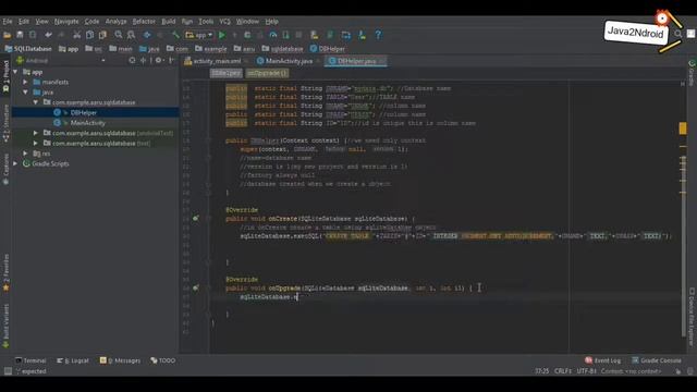 Android SQLite : Create database and insert data into table | part-1 смотреть онлайн