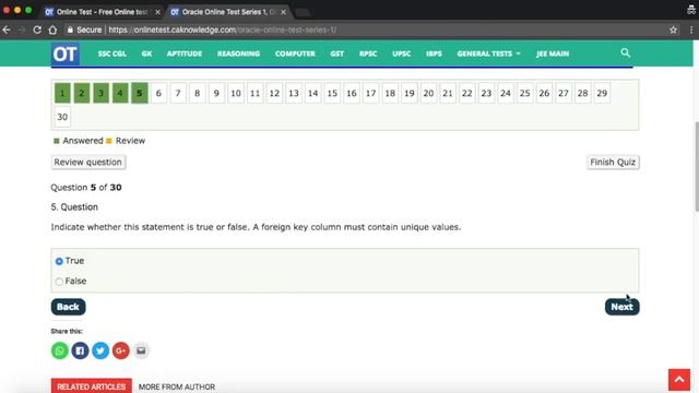 Oracle Mock Test, Oracle Online Test, Oracle Online Quiz | Mock Exam смотреть онлайн