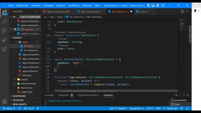Tutoriel NgRx #15 - Ajouter des types (Typescript) au Reducer смотреть онлайн