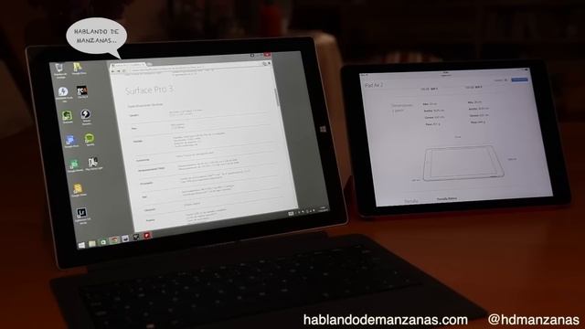 Análisis y comparativa iPad Air 2 vs Microsoft Surface Pro 3 en Español смотреть онлайн