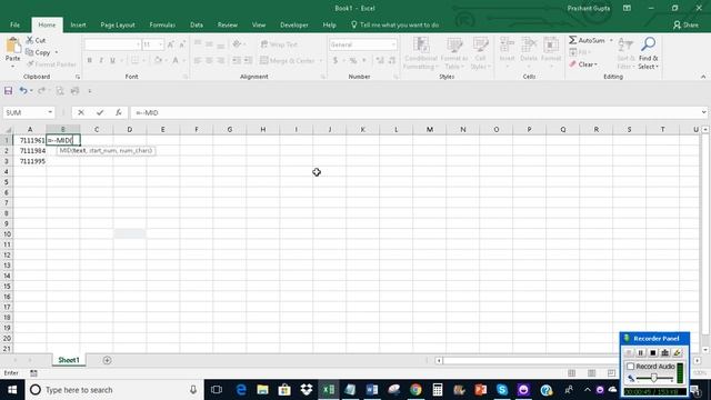 Split digits of a number into separate columns in Excel смотреть онлайн