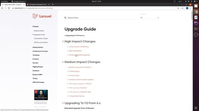 Laravel: интернет магазин ч.37: Обновление Laravel 7, Composer смотреть онлайн