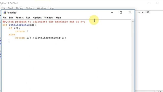 Python program to calculate the harmonic sum of n-1 смотреть онлайн