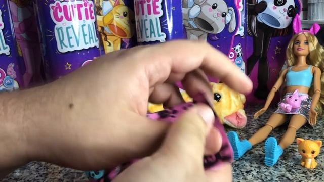 Barbie: Barbie Cutie Reveal Series 1 Bunny, Kitty, Puppy, and Panda Unboxing review and Color Match смотреть онлайн