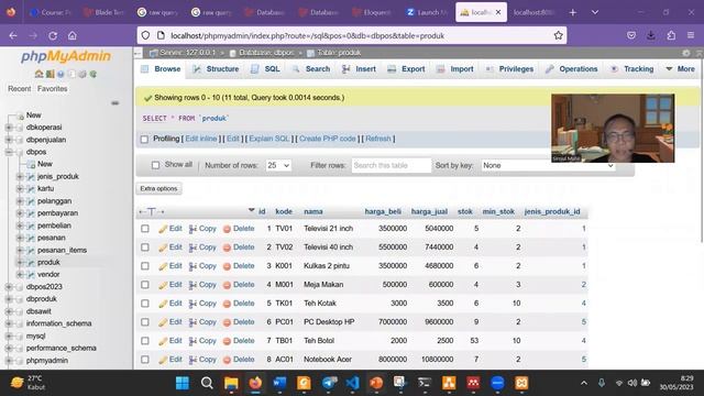 Laravel 10 koneksi database, model - ORM eloquent, kuliah pemrograman web STT Terpadu Nurul Fikri смотреть онлайн