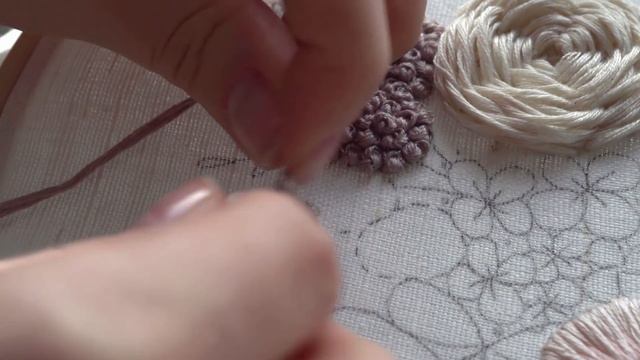 "Purple rain" pattern. Embroidery for beginners смотреть онлайн