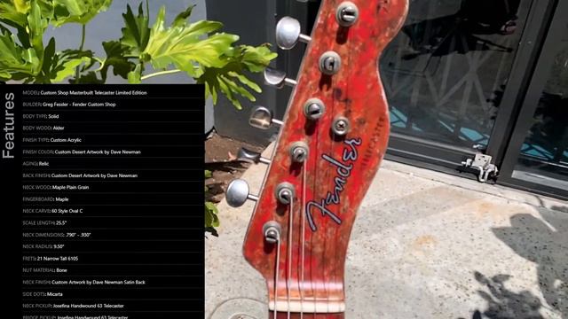 Fender Custom Shop Masterbuilt Greg Fessler Desert Telecaster Relic #6StringJungle смотреть онлайн