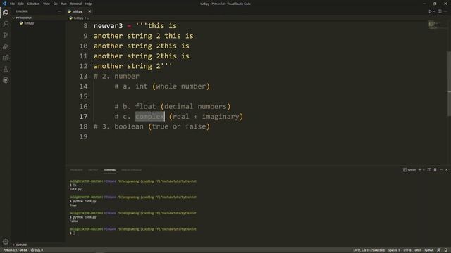 Number , String and Boolean in Python 3.9 | latest version | смотреть онлайн