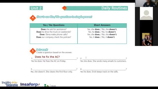 Inglés Corporativo-3/11/2022- Principiante 1-Simple present practice daily routines. смотреть онлайн