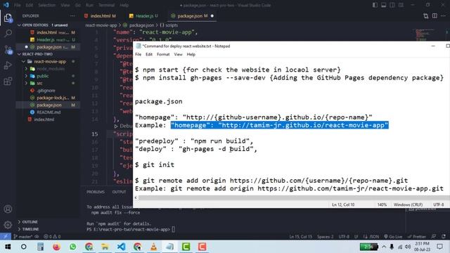 How to Deploy React Website to GitHub through Visual Studio Code - React JS Bangla Tutorial смотреть онлайн