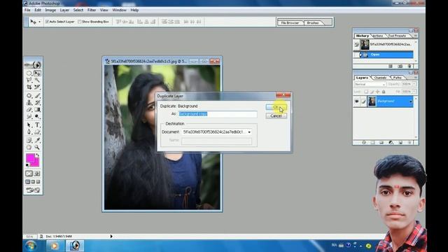 Photoshop 7.0 Photo Editing Face Cleaning फोटोशोप मै फोटो को गोरा करे बस एक टूल से смотреть онлайн